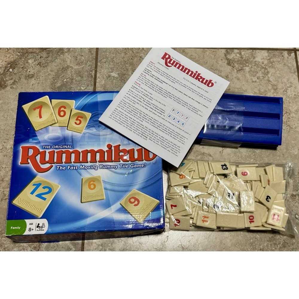 Pressman Rummikub Tile Game Blue White‎ Original Edition Strategy Game